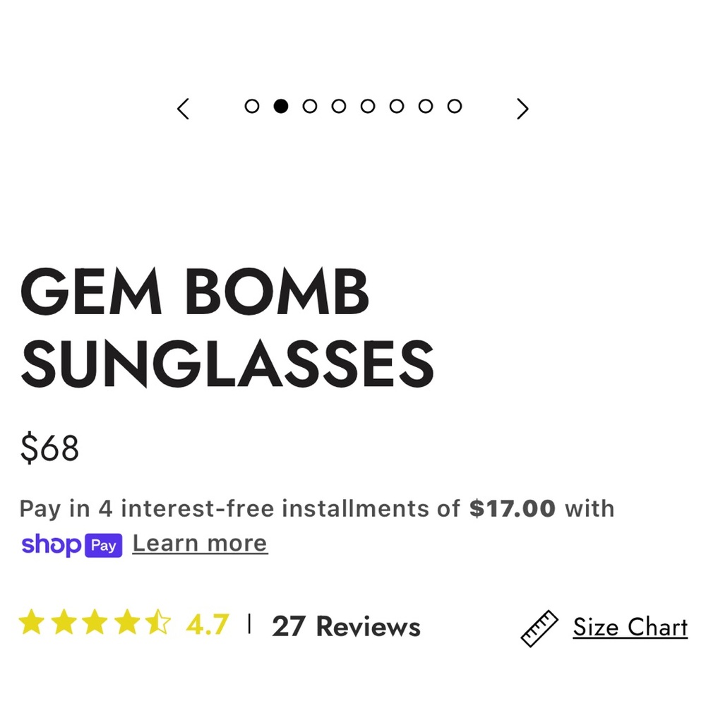 SOLD** Megan Fabulous Gem Bomb Sunglasses with chain - Picture 2 of 7